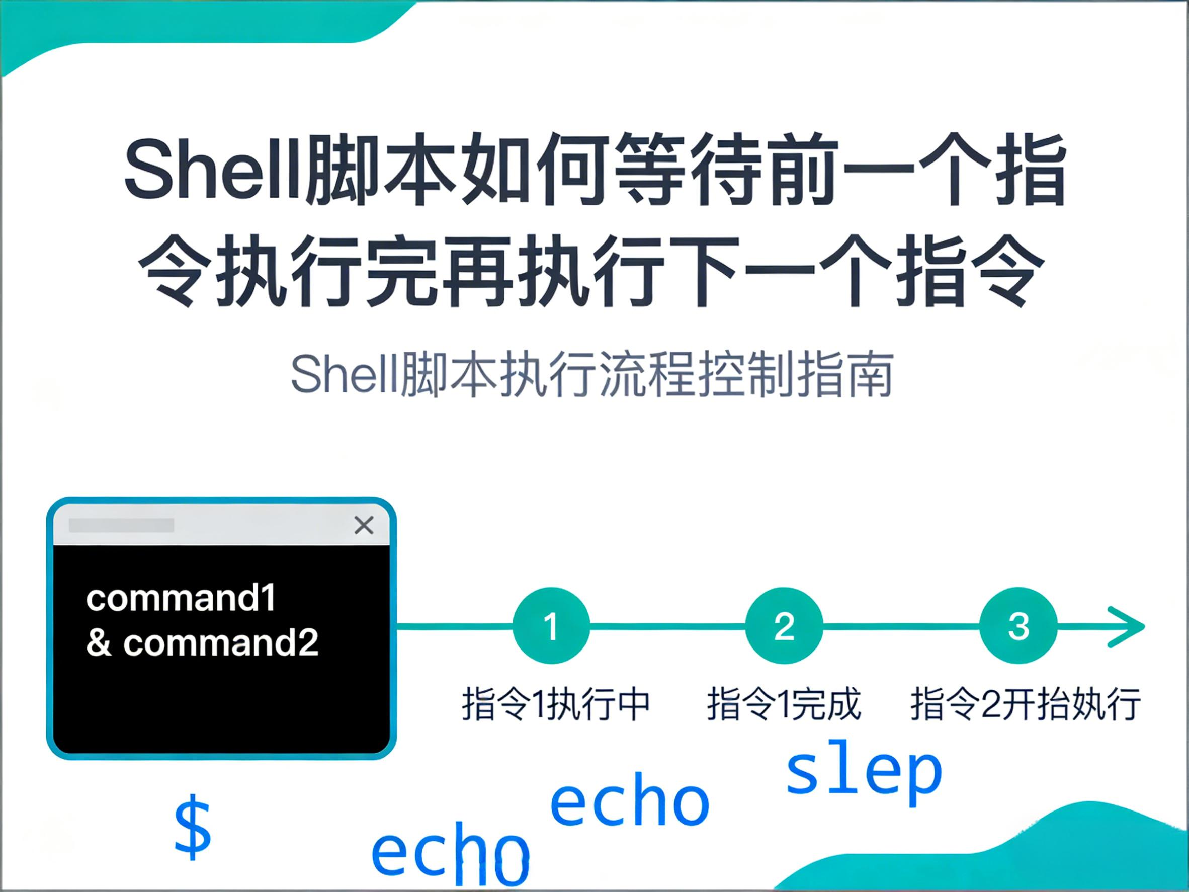 Shell脚本如何等待前一个指令执行完再执行下一个指令 的封面